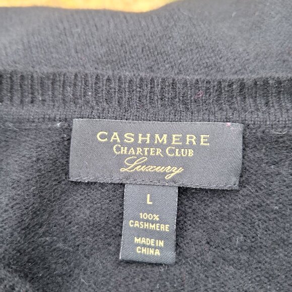 Lovely black sweater with faux pearl and rhinestone accents. - Picture 2 of 7